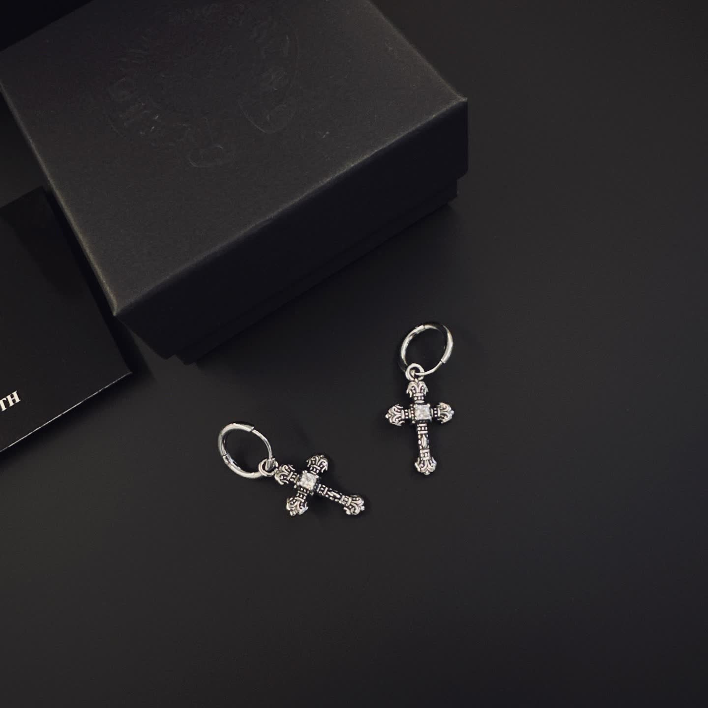 Chrome Hearts Chrom Hearts Silver Cross Earrings